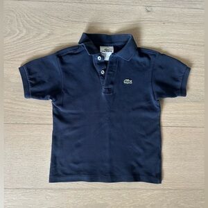 Lacoste Boys Petite Pique Polo / Navy Blue / Kids size 6